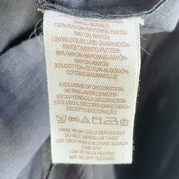 Free People Black Dress Size XS Handkerchief Hem Beaded Neckline Flowy Boho - Picture 5 of 8